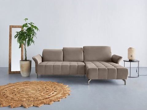 INOSIGN Ecksofa "Fresh L-Form", Federkern, wahlweise Kopfteilverstellung und motorischer Vorziehsitz