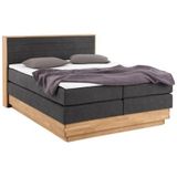 Home affaire Boxspringbett Cavan, Eiche, inkl. Bettkasten & Topper, verschiedene Härtegrade (auch H4)