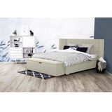 Places of Style Boxspringbett "Piazza", mit Steppung und Kopfteil mit seitlichen Flügeln