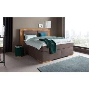 Places of Style Boxspringbett "Cup", mit LED-Beleuchtung, Massivholzrahmen und Topper, in 2 Härtegraden