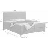 Home affaire Boxspringbett "Caria", in 5 Breiten, 3 Matratzen-Ausführungen, 2 Härtegraden, Topper