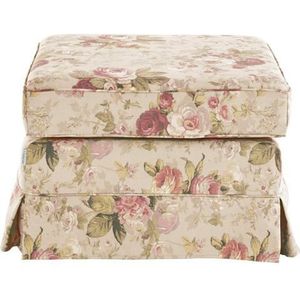 Home affaire Polsterhocker Shadmoor, Hussenoptik, in uni oder mit Blumendruck, passend zur Shadmoor-Serie