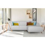 andas Ecksofa "Maroon L-Form", in skandinavischem Design, mit losen Kissen