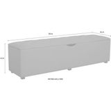 Places of Style Hockerbank "Knobbed", Hockerbank mit Stauraum, Breite 120 cm und 160 cm