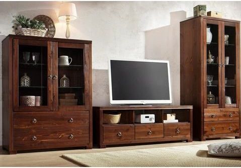 Home affaire Wohnwand "Gotland", (Set, 3 St.), bestehend aus 1 Highboard, 1 TV-Lowboard und 1 Vitrine