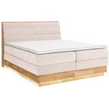 OTTO products Boxspringbett, LED-Beleuchtung, mit zertifizierten, recycelten Bezugsstoffen