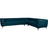 Leonique Chesterfield-Sofa »Glynis L-Form«, aufwändige Knopfheftung, moderne Chesterfield Optik, Fußfarbe wählbar