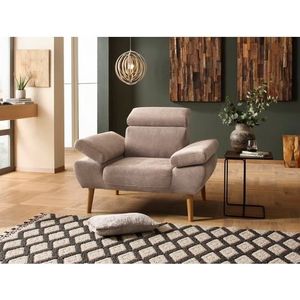 Home affaire Fauteuil Trapino Verstelbare hoofdsteun en armleuning, bxdxh: 108x98x81 cm, 3 stofkwaliteiten