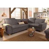 Home affaire Ecksofa »Lyla L-Form«, wahlweise mit Rückenfunktion und Bettfunktion