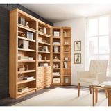 Home affaire Bücherregal "Soeren", aus massiver Kiefer, in 2 Höhen, Tiefe 29 cm, mit 5 Schubkästen