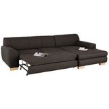 Home affaire Ecksofa "Nika L-Form", Polsterecke, Struktur fein oder Melrose/Struktur, mit Bettfunktion