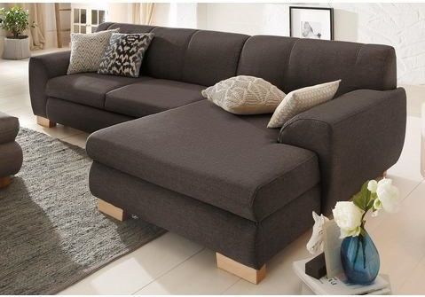 Home affaire Ecksofa "Nika L-Form", Polsterecke, Struktur fein oder Melrose/Struktur, mit Bettfunktion