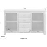 Home affaire Sideboard Rauna, Kommode, B/T/H: 150/37/84 cm