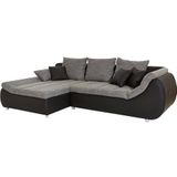 INOSIGN Ecksofa "Imola elegant und bequem, aktuelle Steppung im Sitz, L-Form", wahlweise mit Bettfunktion
