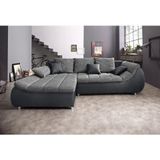 INOSIGN Ecksofa "Imola elegant und bequem, aktuelle Steppung im Sitz, L-Form", wahlweise mit Bettfunktion
