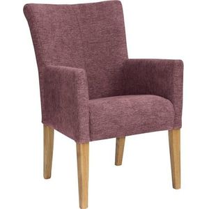 Eiken - Eetkamerstoel - Wijnrood - Houten Frame