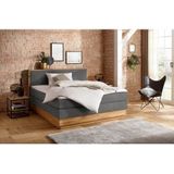 Home affaire Boxspringbett "Cavan", Eiche, inkl. Bettkasten & Topper, verschiedene Härtegrade (auch H4)