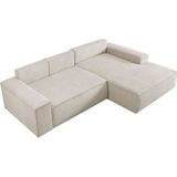 Home affaire Ecksofa SHERWOOD Schlafsofa 267 cm, L-Form, Schlaffunktion mit Bettkasten (210x136 cm), Cord, Vintage, Samtvelours