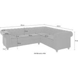 Home affaire Chesterfield-Sofa Duc Ecksofa L-Form, hochwertige Knopfheftung im Rücken, Samtoptik mit changierender Optik