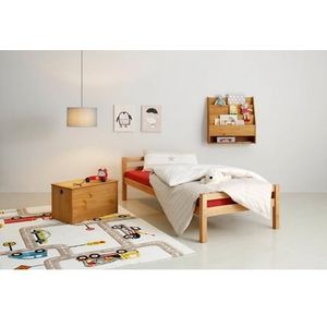 Lüttenhütt Kinderbett »Alpi«, Einzelbett aus schönem Kiefernholz, Lattenrost, Liegefläche 90x200 cm