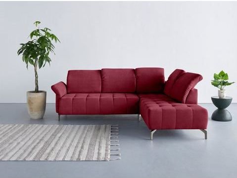 INOSIGN Ecksofa "Fresh L-Form", Federkern, wahlweise Kopfteilverstellung und motorischer Vorziehsitz