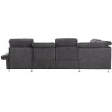 Places of Style Wohnlandschaft "Manhattan U-Form", 2 Sitze mit elektrischer Relaxfunktion, verstellbare Armlehnen