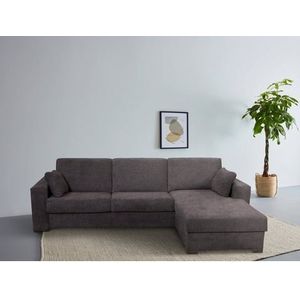 Home affaire Ecksofa "Roma "M" Matratzenhöhe 14 cm, Dauerschlaffunktion, mit Unterfederung,", Liegemaße ca 143x198 cm, L-Form
