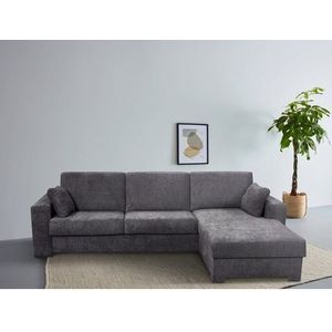 Home affaire Ecksofa Roma ""L"" Dauerschlaffunktion, mit Unterfederung, Matratzenhöhe 14cm, Liegemaße ca 163x198 cm, L-Form