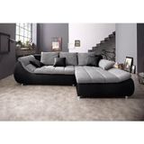 INOSIGN Ecksofa Imola elegant und bequem, aktuelle Steppung im Sitz, L-Form, wahlweise mit Bettfunktion