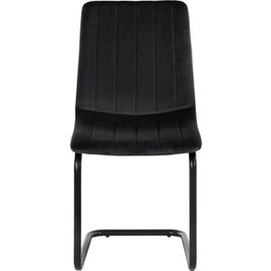 Leonique Vrijdragende stoel Marcela zitting in veloursstof, naden aan de zitoppervlak, zithoogte 48 cm