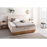OTTO products Boxspringbett, LED-Beleuchtung, mit zertifizierten, recycelten Bezugsstoffen