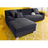 INOSIGN Ecksofa "Turah incl. Zierkissen, moderne Steppung, auch in Leder", wahlweise mit Bettfunktion, Schlafsofa, B/T/H: 239/152/75 cm, L-Form