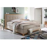 Home affaire Boxspringbett "Sonja", mit Steppung im Kopfteil und Holzrahmen, inklusive Topper