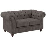 Home affaire Chesterfield-Sofa "Chesterfield 2-Sitzer B/T/H: 150/89/74 cm", mit hochwertiger Knopfheftung, auch in Leder