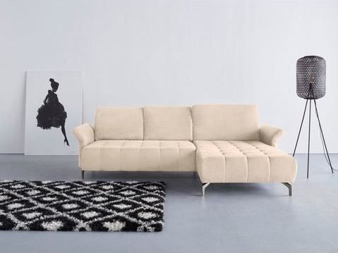INOSIGN Ecksofa "Fresh L-Form", Federkern, wahlweise Kopfteilverstellung und motorischer Vorziehsitz