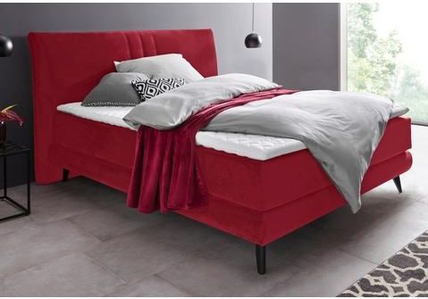 Places of Style Boxspringbett »Skien«, incl. Kaltschaumtopper, 2 Härtegrade, 3 Ausführungen
