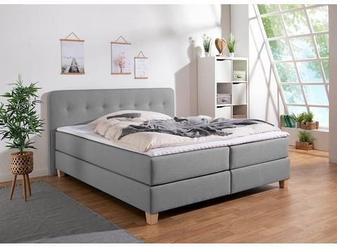 Home affaire Boxspringbett "Fargo", in Überlänge 220 cm, mit Topper, 3 Ausführungen, 4, Breiten