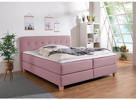 Home affaire Boxspringbett "Fargo", inkl. Topper, in 3 Matratzenarten, in Samt- oder Strukturstoff