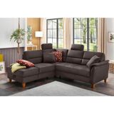 Home affaire Ecksofa "Palmera L-Form", Federkern, wahlweise mit Bettfunktion und mit/ohne Stauraum