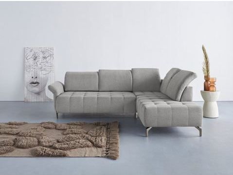 INOSIGN Ecksofa "Fresh L-Form", Federkern, wahlweise Kopfteilverstellung und motorischer Vorziehsitz