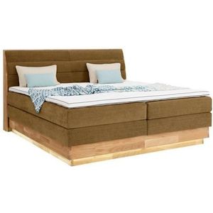 OTTO products Boxspringbett, LED-Beleuchtung, mit zertifizierten, recycelten Bezugsstoffen