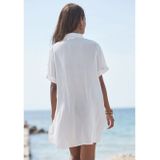 Lascana Lange blouse met knoopsluiting, blouse met korte mouwen, blousejurk, zomers