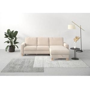 Home affaire Ecksofa »Summer L-Form«, mit Recamiere, mit oder ohne Bettfunktion und Bettkasten, Cord-Bezug