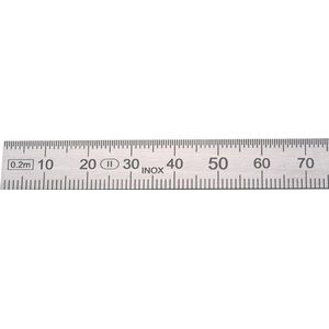 Helios Preisser - Stahlmaßstab Länge 300 mm rostfreier Stahl biegsam Teilung b = mm/1/2 mm