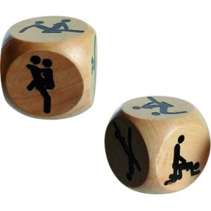 Kamasutra houten dobbelsteen - afzonderlijk verkocht - seksspelletjes - Valentijnsdag cadeau