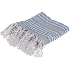 Hamamdoek - Blauw Wit - Saunadoek - Premium Fouta - Hammamdoek - 80 x 170 cm