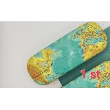Brillenkoker Wereldmap (circa 16 cm)