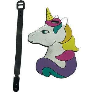 Eenhoorn bagagelabel voor koffer - 11 x 9 cm - Op Reis - Unicorn