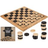 Houten damspel met damstukken en bord 28 x 28 cm - Denkspellen - Dammen