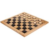 Houten damspel met damstukken en bord 28 x 28 cm - Denkspellen - Dammen
